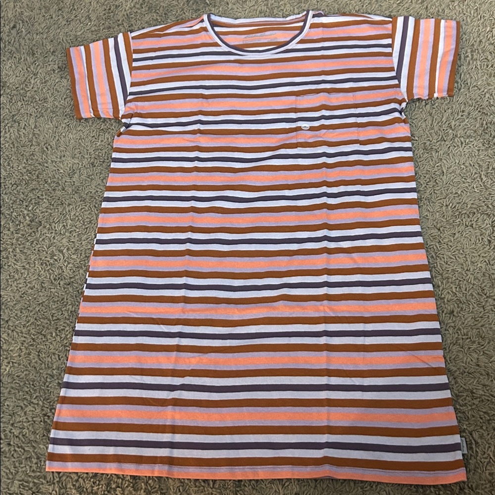 Eddie Bauer Striped Pocket Tee Shirt Dress - Picture 2 of 5